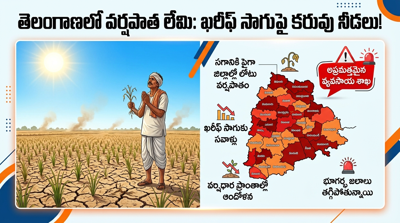 ఖరీఫ్‌పై ‘రుతుపవనాల’ దెబ్బ.. సగానికి పైగా జిల్లాల్లో వర్షపాత లేమి.. ఆందోళనలో అన్నదాతలు!
